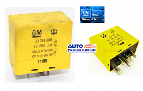 RELEVADOR CORSA OPEL INTERMITENTES 12V 2X 3X21W 5W NOTA IMPORTANTE: PRODUCTO DE USO EN OPTIMAS CONDICIONES 