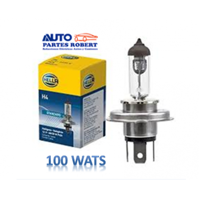 FOCO H4 100W HELLA HALOGENO 12V P43T TIPO ESTRELLA 